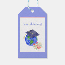 Etiquetas Para Regalos Felicitaciones de graduación acuarela