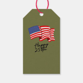 Etiquetas Para Regalos Feliz 250º Día de la Independencia de Estados Unid