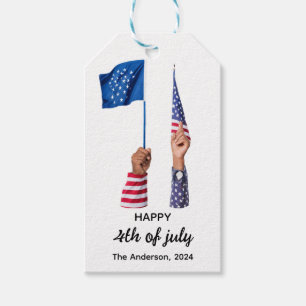 Etiquetas Para Regalos Feliz 4 de julio Día de la Independencia de Estado