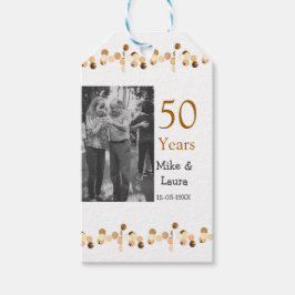 Etiquetas Para Regalos Feliz 50° aniversario agregar pareja fecha de matr