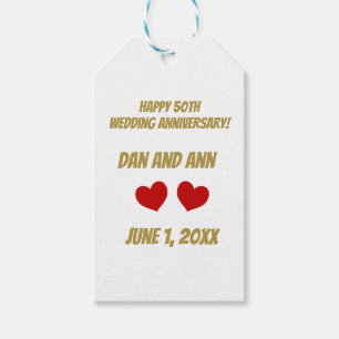 Etiquetas Para Regalos Feliz 50° Aniversario Boda