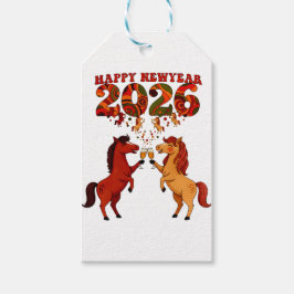 Etiquetas Para Regalos Feliz Año Nuevo 2026 – Celebrando Caballos con Cha