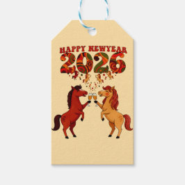 Etiquetas Para Regalos Feliz Año Nuevo 2026 – Celebrando Caballos con Cha