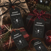 Feliz Creepmas gótico copo de nieve Navidad