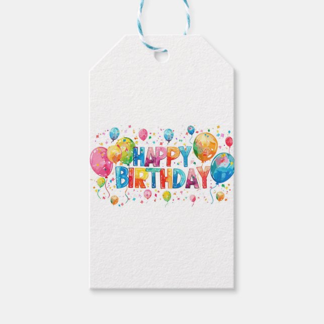 Etiquetas Para Regalos Feliz cumpleaños (Anverso)