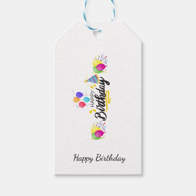 ETIQUETAS PARA REGALOS FELIZ CUMPLEAÑOS (Anverso)