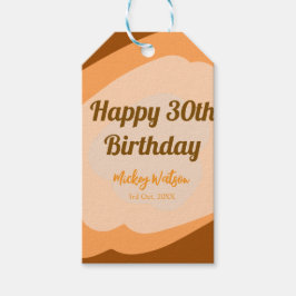 Etiquetas Para Regalos Feliz cumpleaños 30 rústico de madera Halloween ot