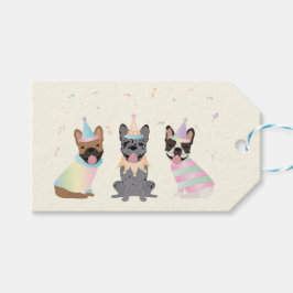 Etiquetas Para Regalos Feliz cumpleaños a los Bulldoges franceses