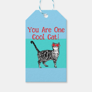 Etiquetas Para Regalos Feliz cumpleaños a tu esposo de gatos de Tabby en