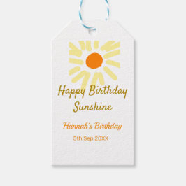 Etiquetas Para Regalos Feliz cumpleaños amarillo naranja cumpleaños boho
