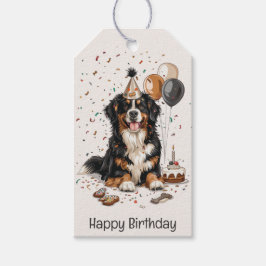 Etiquetas Para Regalos Feliz cumpleaños Bernese Mountain Dog