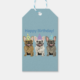 Etiquetas Para Regalos ¡Feliz Cumpleaños! Bulldogs Franceses