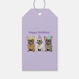 Etiquetas Para Regalos ¡Feliz Cumpleaños! Bulldogs Franceses