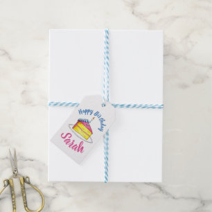 Etiquetas Para Regalos Feliz cumpleaños Día festivo para Fiesta de velas 