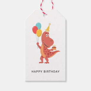 Etiquetas Para Regalos Feliz cumpleaños, Fiesta de un globo de pastel de
