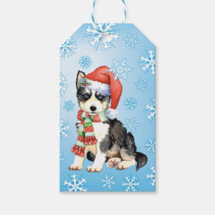 Etiquetas Para Regalos Feliz cumpleaños Husky