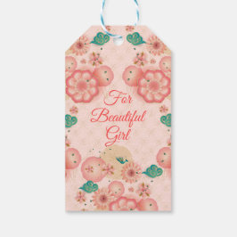Etiquetas Para Regalos Feliz cumpleaños - Jardín de flores de primavera