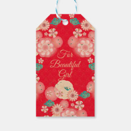 Etiquetas Para Regalos Feliz cumpleaños - Jardín de flores de primavera