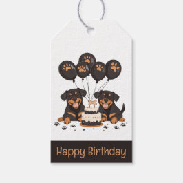 Etiquetas Para Regalos Feliz cumpleaños Rottweiler Dogs