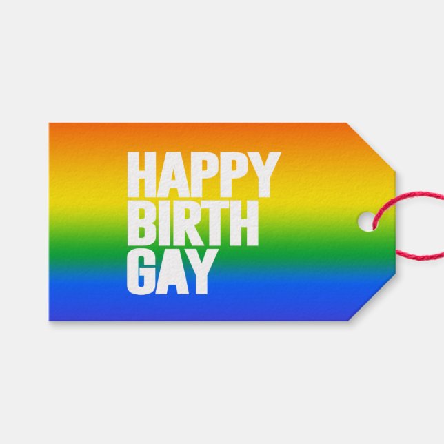 Etiquetas Para Regalos Feliz Cumplegay (Frente (Horizontal))