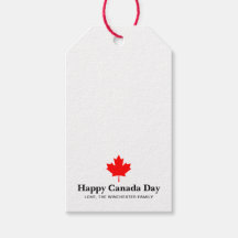 Feliz Día de Canadá hojas de arce rojas con texto