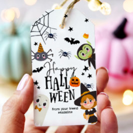 Etiquetas Para Regalos Feliz Día de Fantasma de Halloween o trato a niños