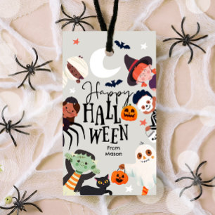 Etiquetas Para Regalos Feliz Día de Fantasma de Halloween o trato a niños
