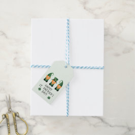 Etiquetas Para Regalos Feliz Día de San Patrones Gnomes Green