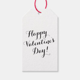 Etiquetas Para Regalos Feliz Día de San Valentín, caligrafía de escritura