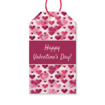 Feliz Día de San Valentín con corazones rosados ad