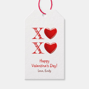Etiquetas Para Regalos Feliz día de San Valentín con dulces de corazón