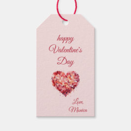 Etiquetas Para Regalos Feliz Día de San Valentín | Corazón floral | PERSO