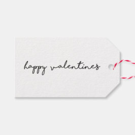Etiquetas Para Regalos Feliz Día de San Valentín | Minimalista Moderno Bl