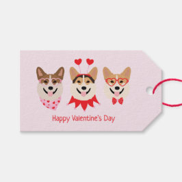 Etiquetas Para Regalos Feliz Día de San Valentín Pembroke Welsh Corgi Per