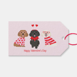 Etiquetas Para Regalos Feliz Día de San Valentín Perros Maltipoo