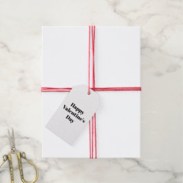Etiquetas Para Regalos Feliz Día de San Valentín personalizado blanco neg