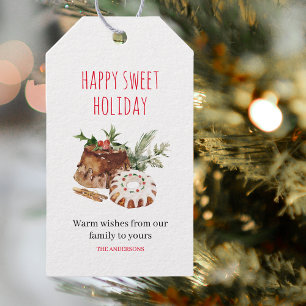 Etiquetas Para Regalos Feliz feriado dulce   NAVIDADES