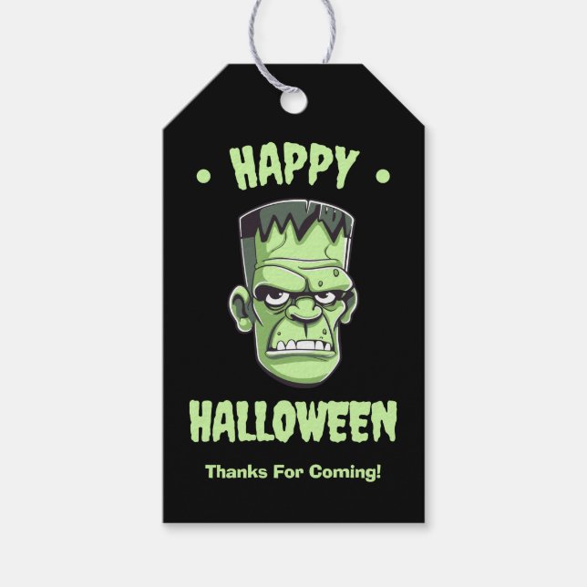 Etiquetas Para Regalos Feliz Halloween Frankenstein (Anverso)