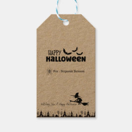 Etiquetas Para Regalos Feliz Halloween Marcas De Favor De La Bruja | Pers