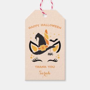 Etiquetas Para Regalos Feliz Halloween Unicorn Witch