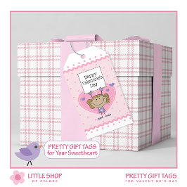 Etiquetas Para Regalos Feliz mensaje de Personalizable de San Valentín