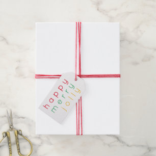 Etiquetas Para Regalos FELIZ MERRY JOLLY Gift Tags