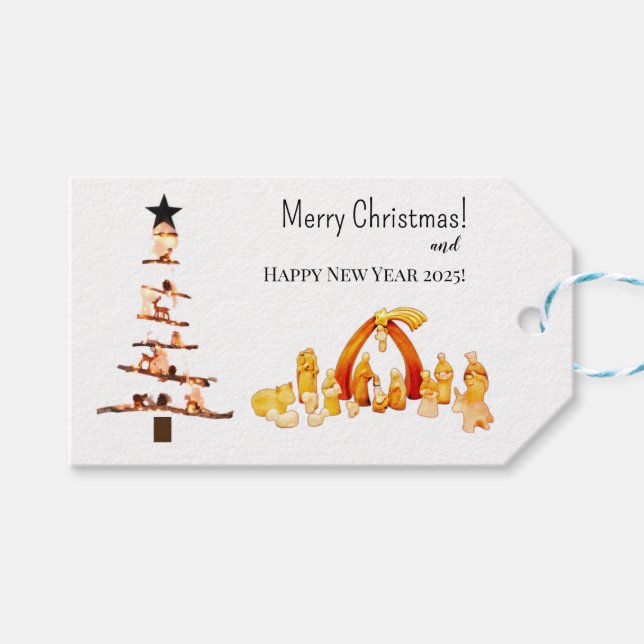 Etiquetas Para Regalos ¡Feliz Navidad! (Frente (Horizontal))