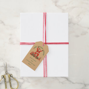 Etiquetas Para Regalos ¡Feliz Navidad a Todos! Santa Claus Vintage