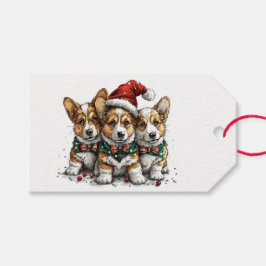 Etiquetas Para Regalos Feliz Navidad Cachorros Pembroke Welsh Corgi