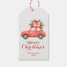 Feliz Navidad Coche Rojo – Navidad Personalizada