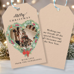 Etiquetas Para Regalos Feliz Navidad", corazón fotográfico específico del