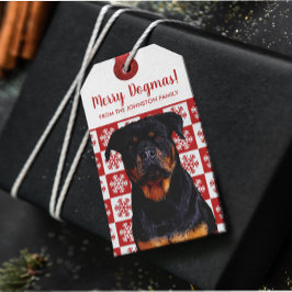 Etiquetas Para Regalos Feliz Navidad Dogmas Rottweiler Festividad Rojo