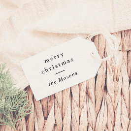 Etiquetas Para Regalos Feliz Navidad | Elegante tipografía Verde azulada