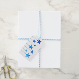 Etiquetas Para Regalos Feliz Navidad Estrella azul Decoración con texto
